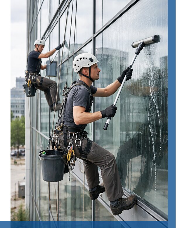 Мойка витражей альпинистами в Северске от 728 р. под ключ|ВЫСОТНИК-Свк