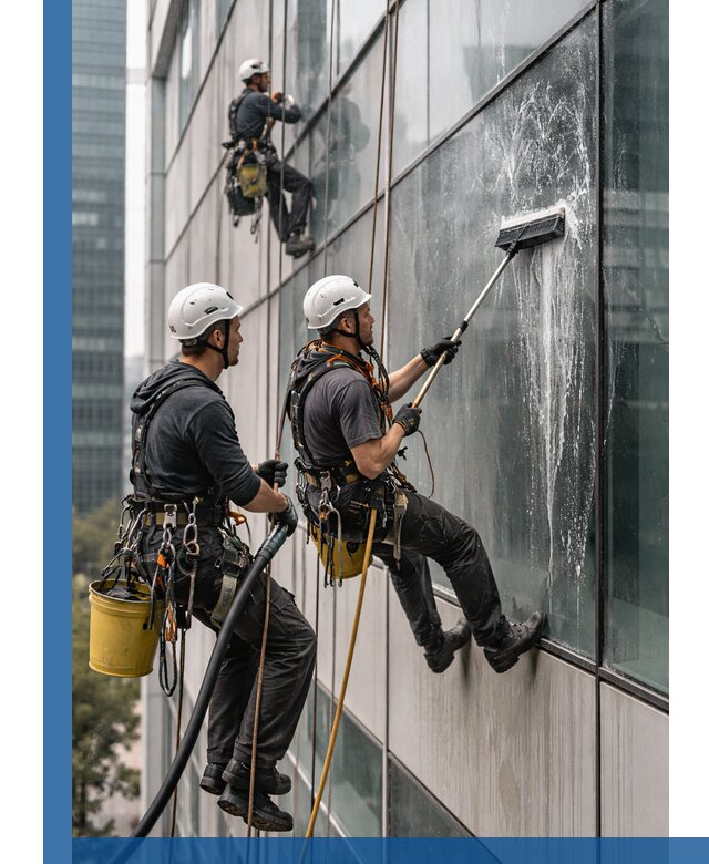 Профессиональная высотная мойка фасадов зданий в Северске