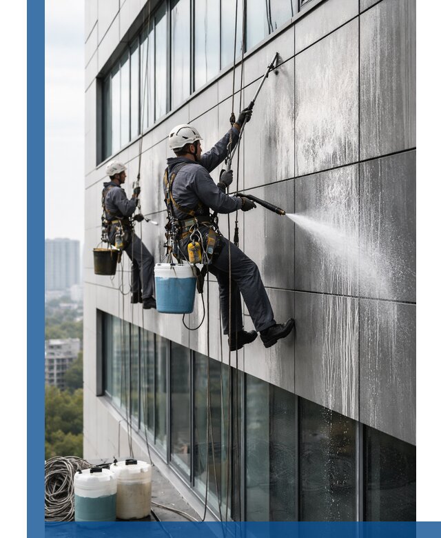 Профессиональная мойка вентилируемых фасадов в Северске