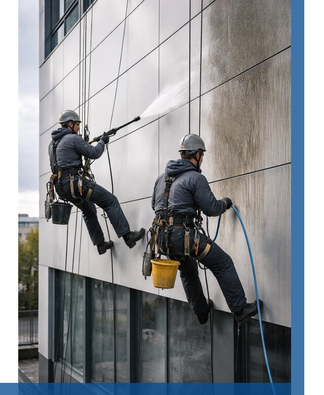 Мойка фасада из композита в Северске по цене от 312 р. | ВЫСОТНИК-Свк