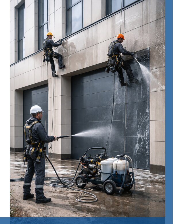 Послестроительная мойка фасада в Северске от 312 р. | ВЫСОТНИК-Свк