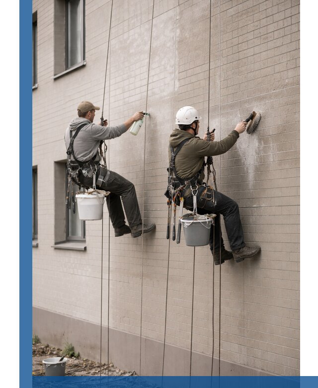 Удаление высолов с фасада зданий в Северске без повреждений и следов