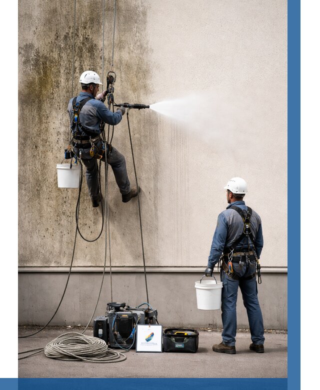 Очистка фасада от плесени в Северске от 312 р. | ВЫСОТНИК-Свк