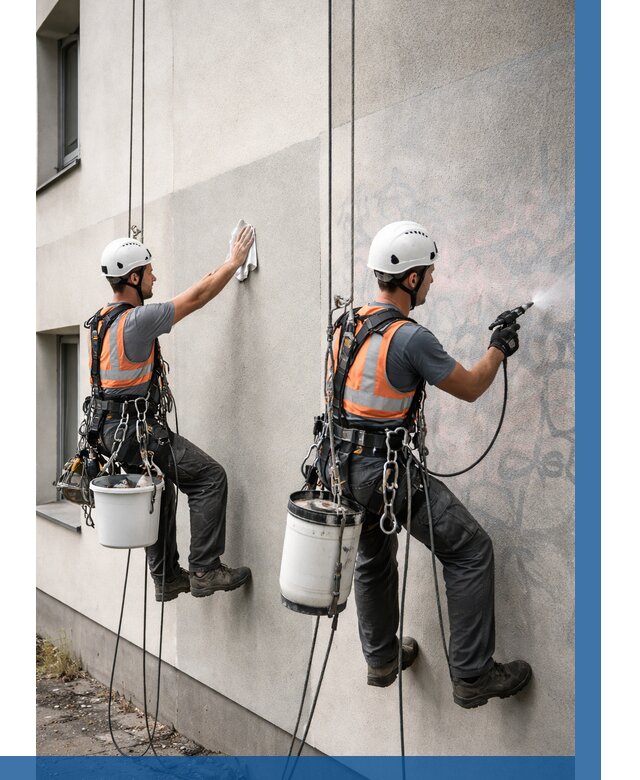 Антиграффити покрытие фасада в Северске от 624 р. | ВЫСОТНИК-Свк