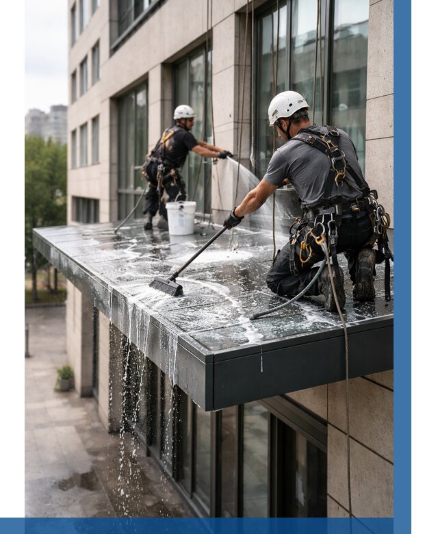 Мойка козырьков и навесов в Северске от 3638 р. | ВЫСОТНИК-Свк