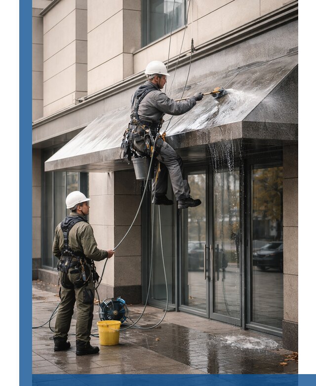 Профессиональная мойка козырьков и навесов в Северске