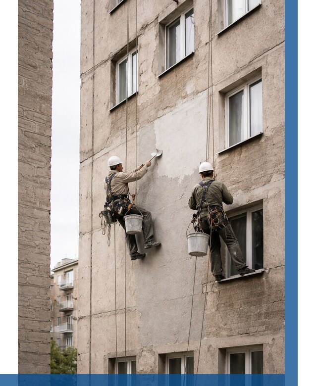 Косметический ремонт фасада в Северске от 1143 р. | ВЫСОТНИК-Свк