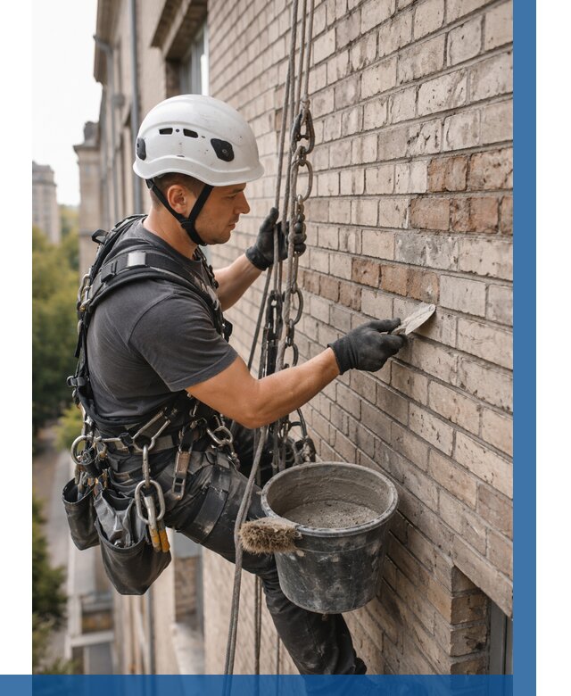 Ремонт кирпичной кладки фасада в Северске от 1871 р. | ВЫСОТНИК-Свк