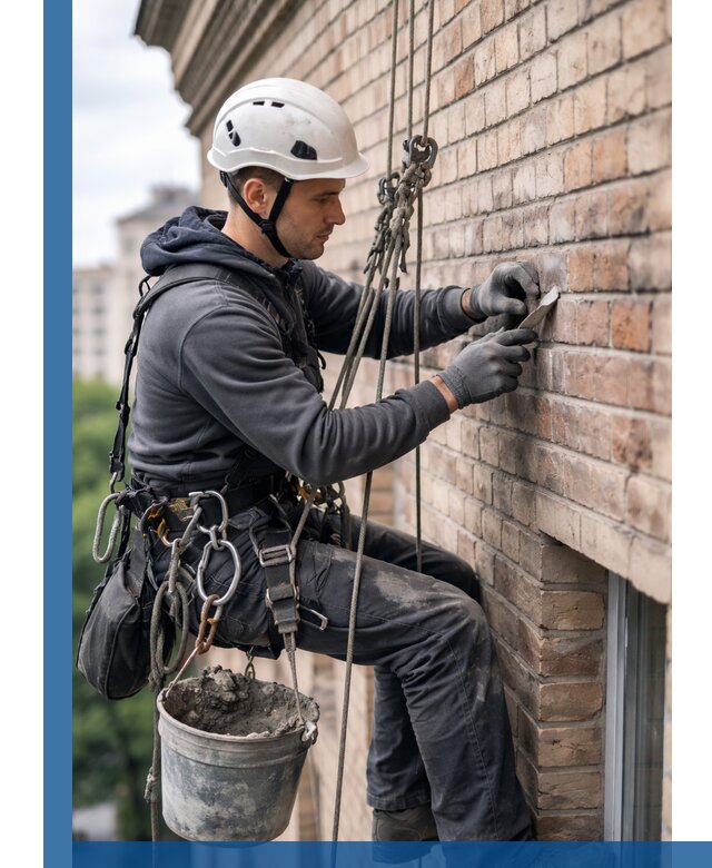 Качественный ремонт кирпичной кладки фасада в Северске с гарантией