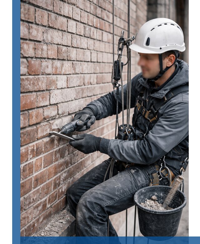 Расшивка кирпичных швов фасадов и стен, ремонт в Северске