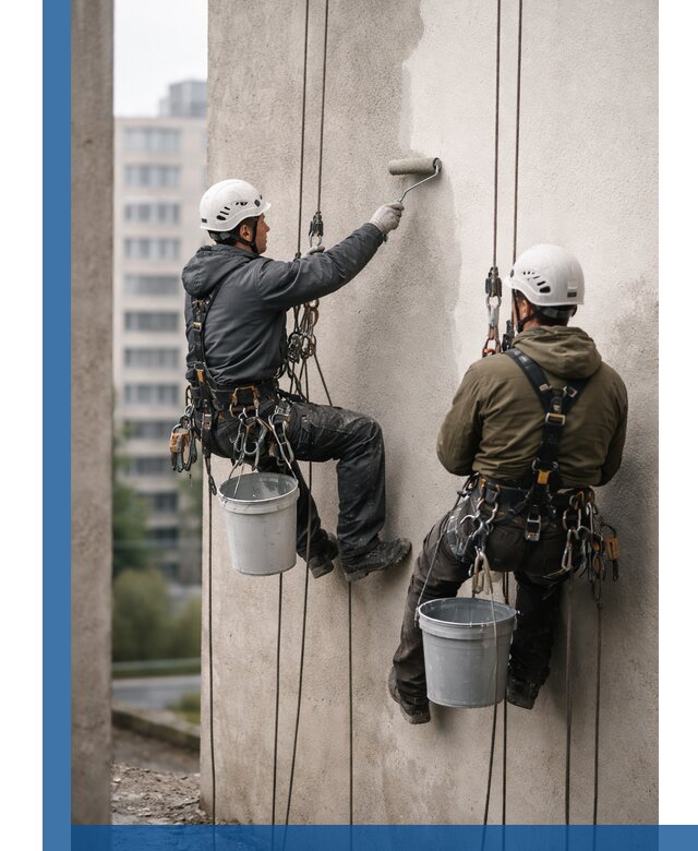 Покраска фасадов высотными альпинистами в Северске с гарантией