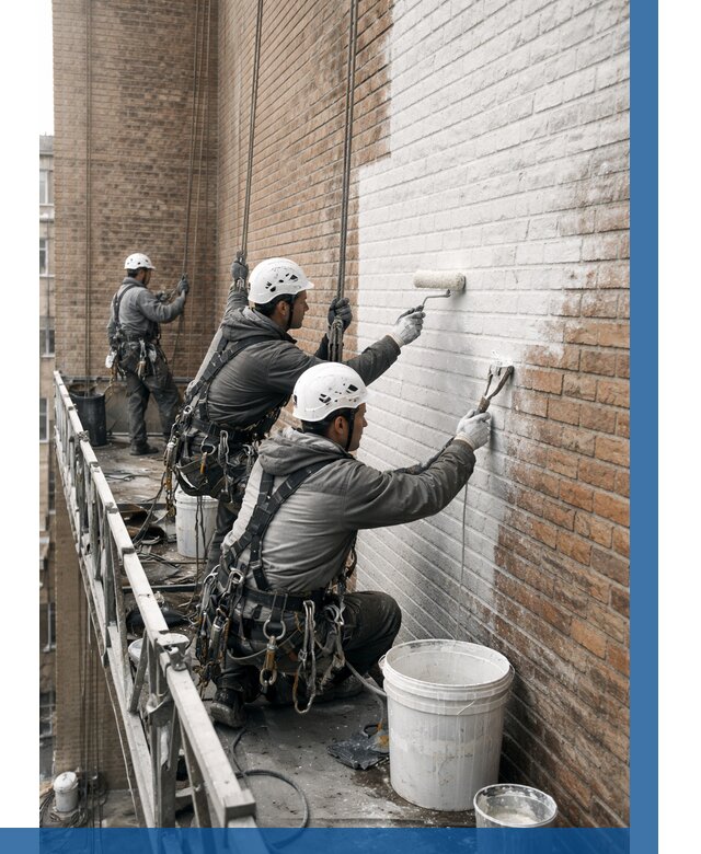 Покраска кирпичного фасада в Северске от 364 р. | ВЫСОТНИК-Свк