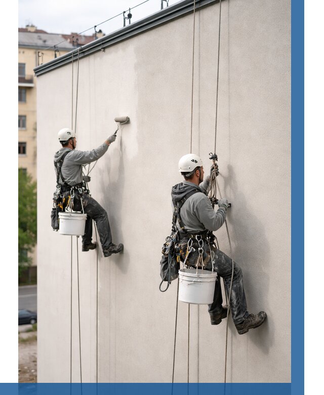 Покраска оштукатуренного фасада в Северске от 333 р. | ВЫСОТНИК-Свк