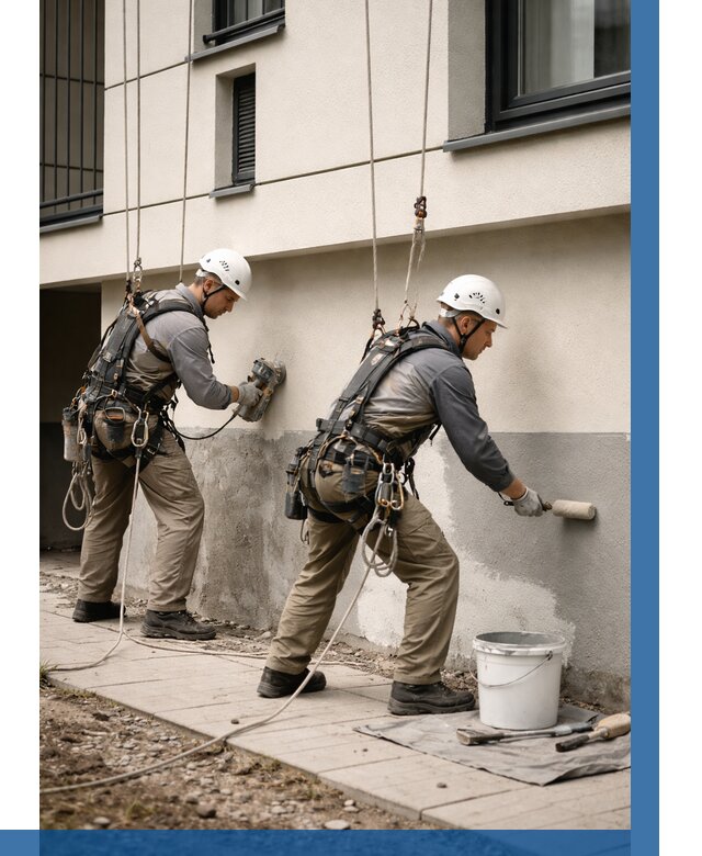 Окраска цоколя здания в Северске от 468 р. под ключ | ВЫСОТНИК-Свк