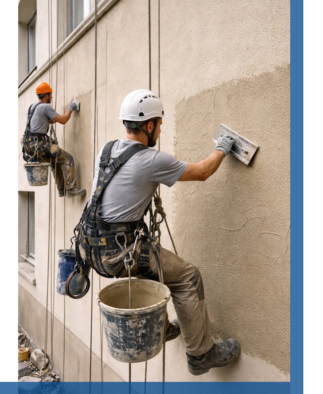 Декоративная штукатурка фасада в Северске от 1247 р. | ВЫСОТНИК-Свк