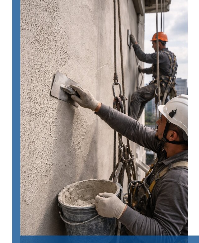 Декоративная штукатурка фасада с утеплением и защитой в Северске
