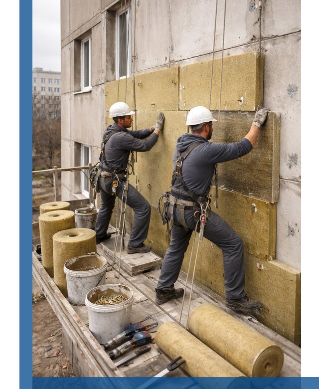 Утепление фасада минватой в Северске под ключ с гарантией