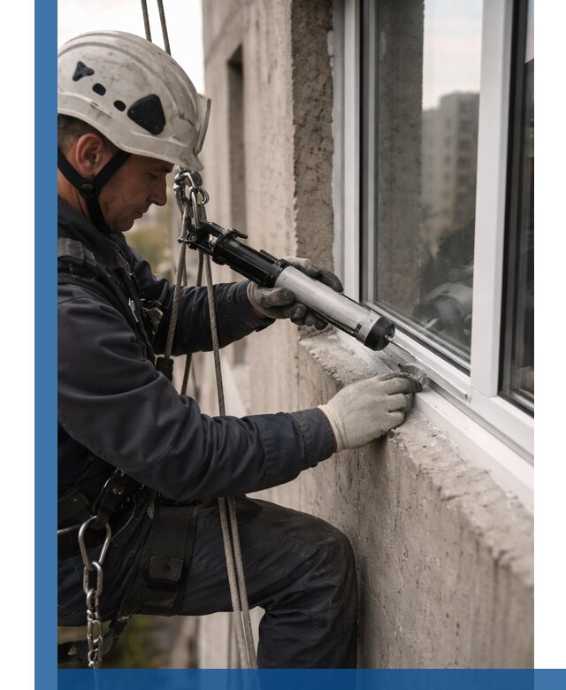 Герметизация оконных швов снаружи в Северске профессионально