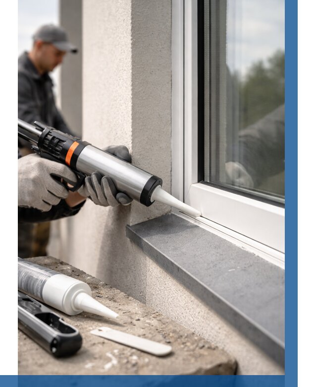 Герметизация монтажных швов окон в Северске от 676 р. | ВЫСОТНИК-Свк