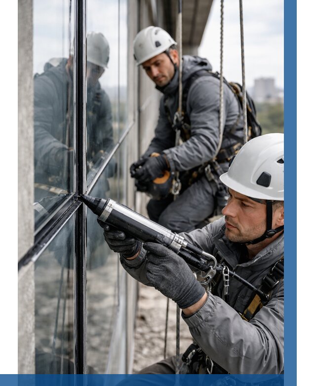 Герметизация витражных швов в Северске от 676 р. | ВЫСОТНИК-Свк