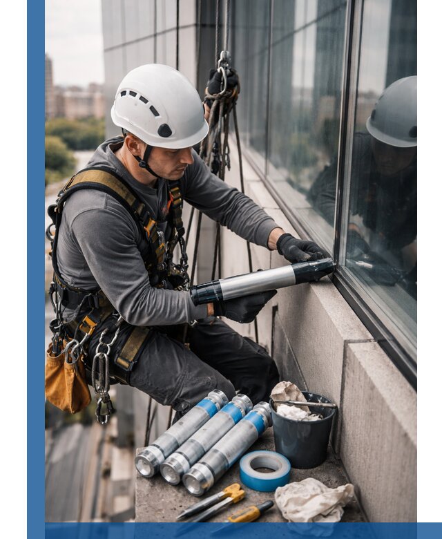 Герметизация стыков витража в Северске для герметичных фасадов