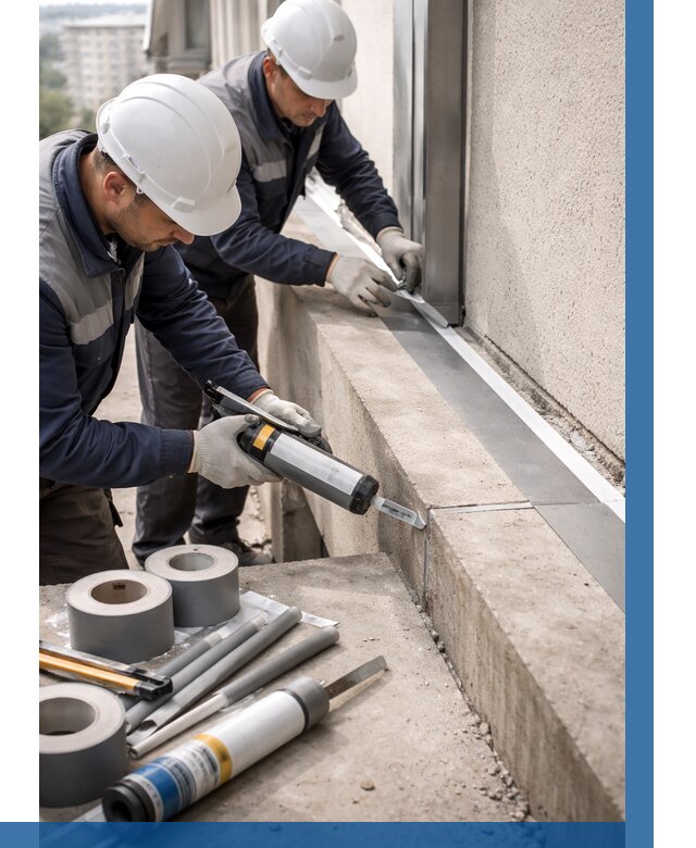 Герметизация примыкания балкона в Северске от 4678 р. | ВЫСОТНИК-Свк