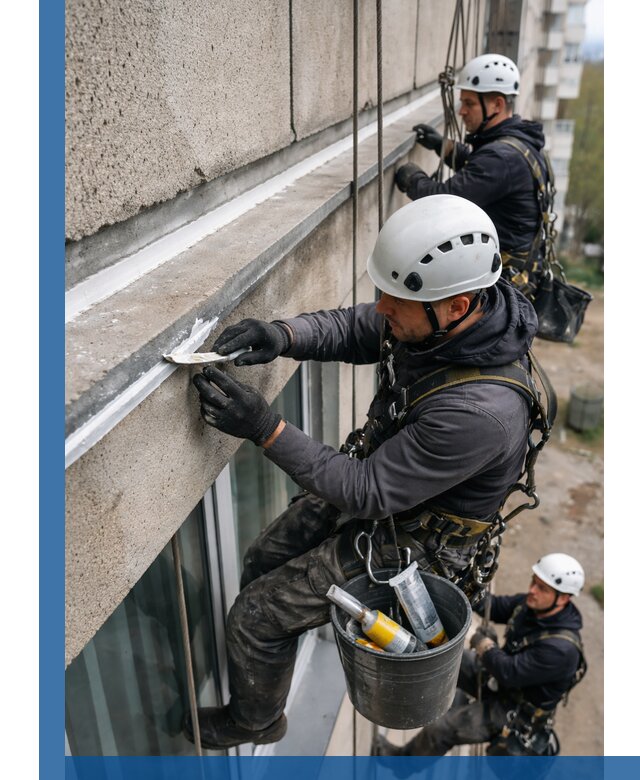 Герметизация примыкания балкона в Северске под ключ с гарантией