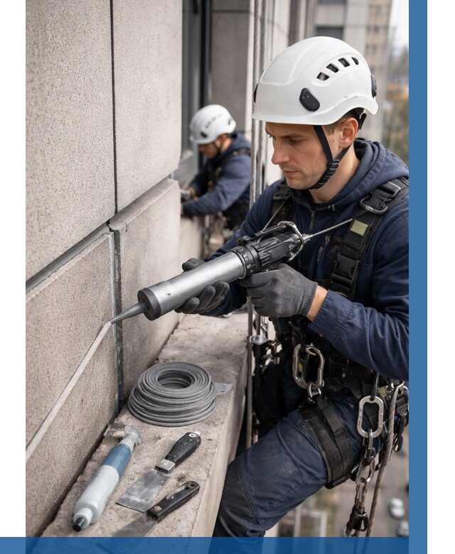 Герметизация деформационных швов фасада в Северске от 728 | ВЫСОТНИК-Свк