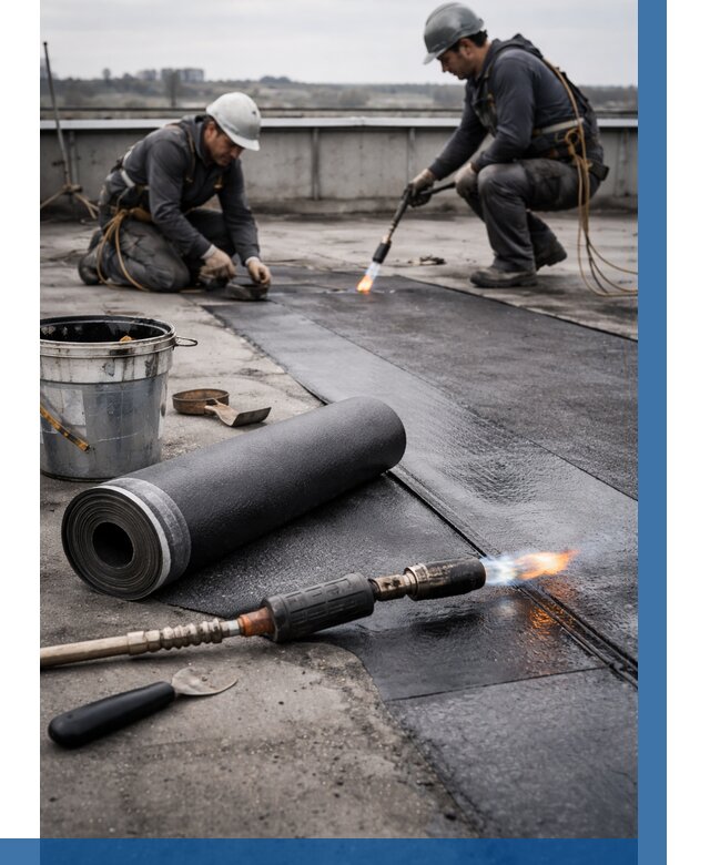 Ремонт рулонной кровли в Северске от 676 р. | ВЫСОТНИК-Свк