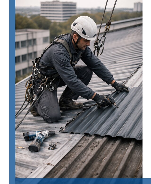 Ремонт профнастила на кровле в Северске, работы под ключ