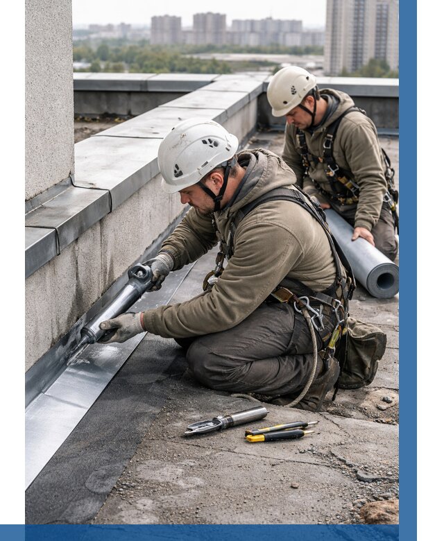 Ремонт кровельных примыканий в Северске от 1247 р. | ВЫСОТНИК-Свк