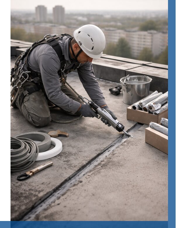 Герметизация швов кровли в Северске от 468 р./м2 | ВЫСОТНИК-Свк