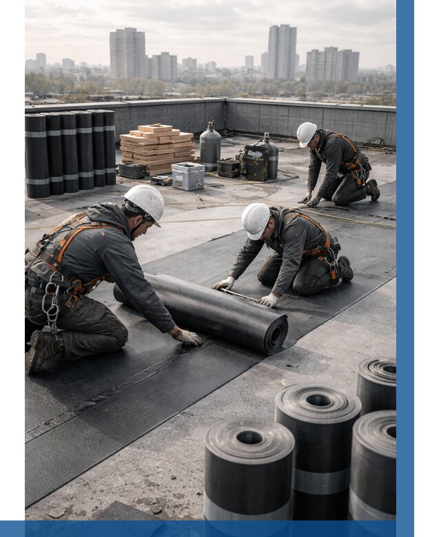 Монтаж мягкой кровли под ключ в Северске от 468 р. | ВЫСОТНИК-Свк