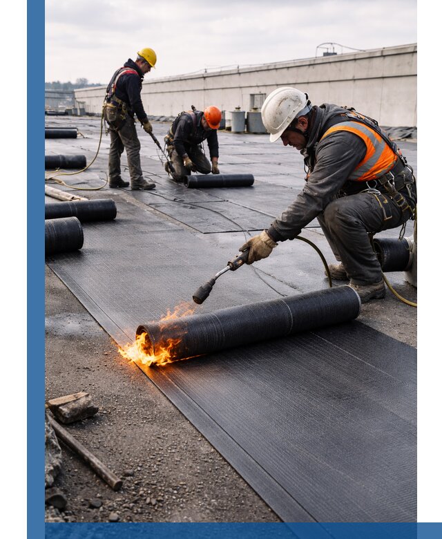 Монтаж наплавляемой кровли в Северске профессионально