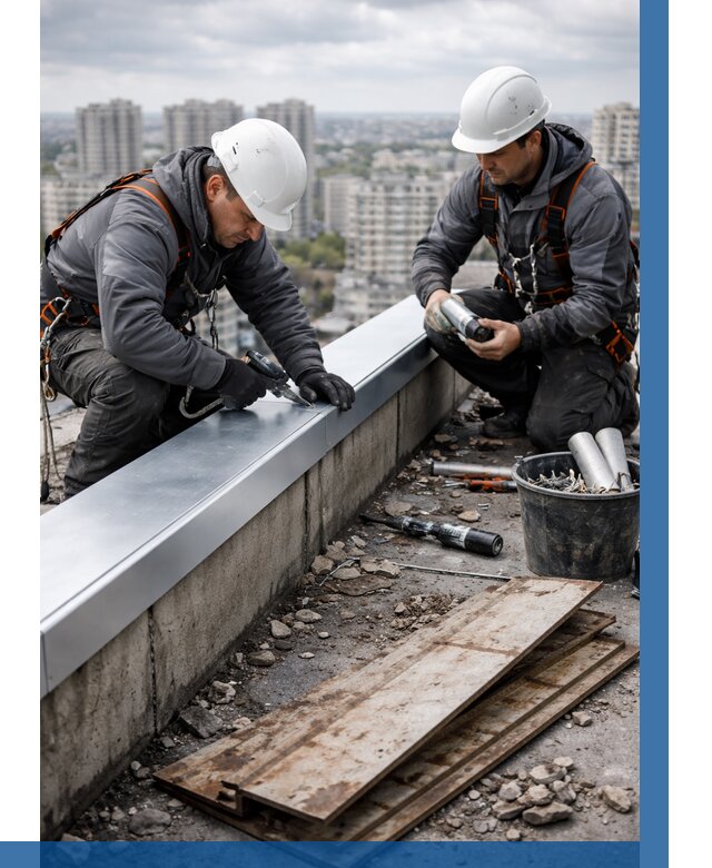 Замена парапетных крышек под ключ в Северске от 1247 р. | ВЫСОТНИК-Свк