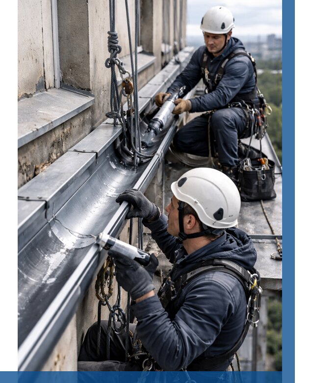 Ремонт водосточных желобов в Северске от 6757 р. | ВЫСОТНИК-Свк