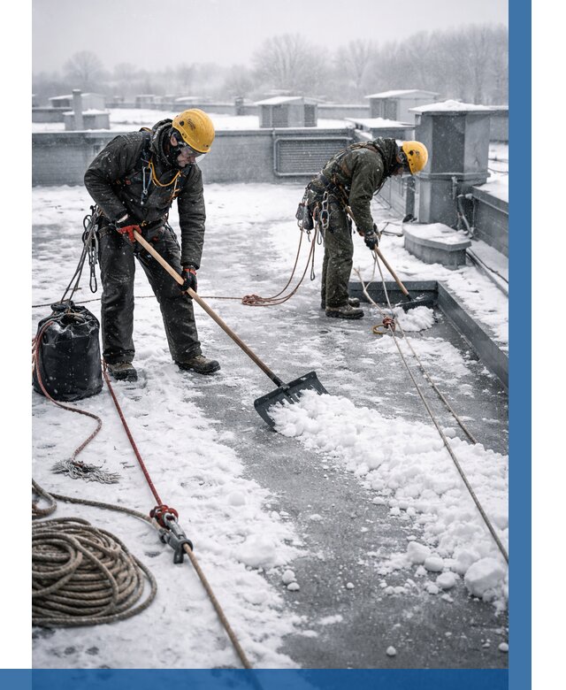 Очистка крыши от снега в Северске от 7796 р. | ВЫСОТНИК-Свк