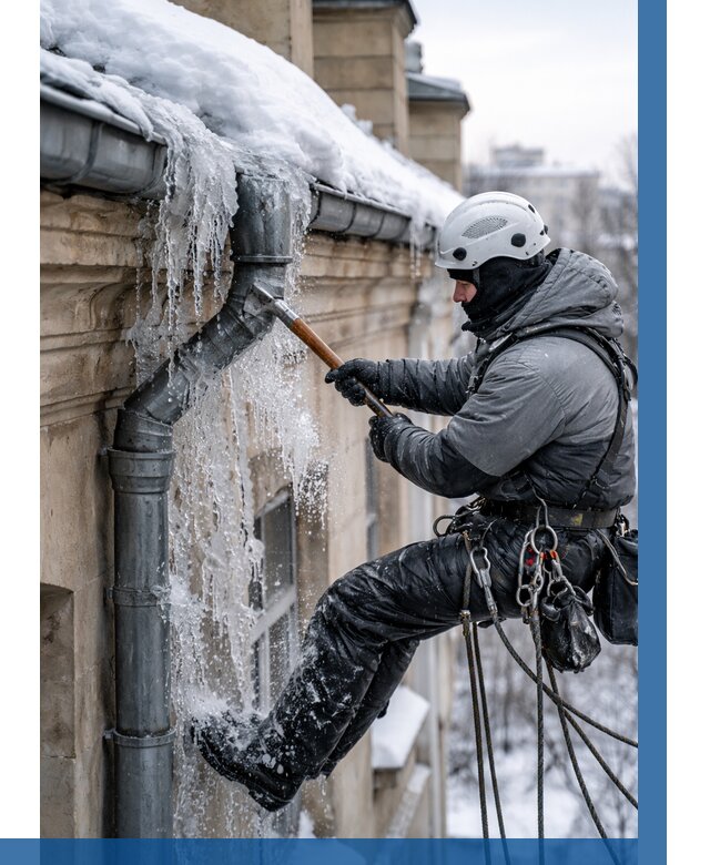 Очистка водостоков от льда в Северске от 3638 р. | ВЫСОТНИК-Свк