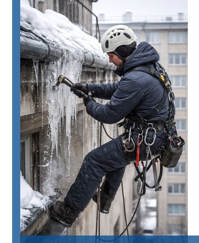 Удаление наледи и чистка водостоков в Северске оперативно и безопасно