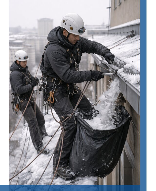 Аварийная очистка крыши в Северске под ключ от 312 р. | ВЫСОТНИК-Свк