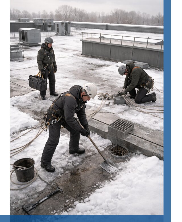 Абонентское обслуживание кровли зимой в Северске от 8316 р. | ВЫСОТНИК-Свк