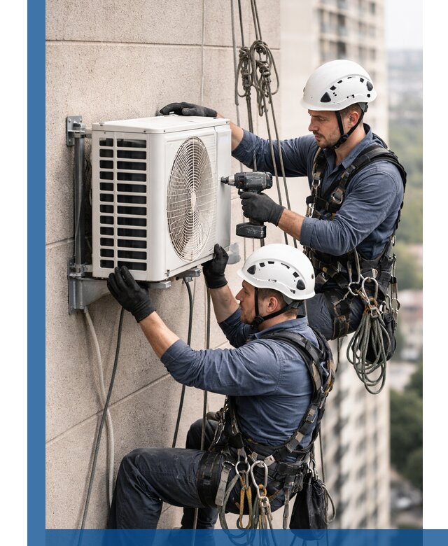 Монтаж внешнего блока кондиционера в Северске установка и крепление