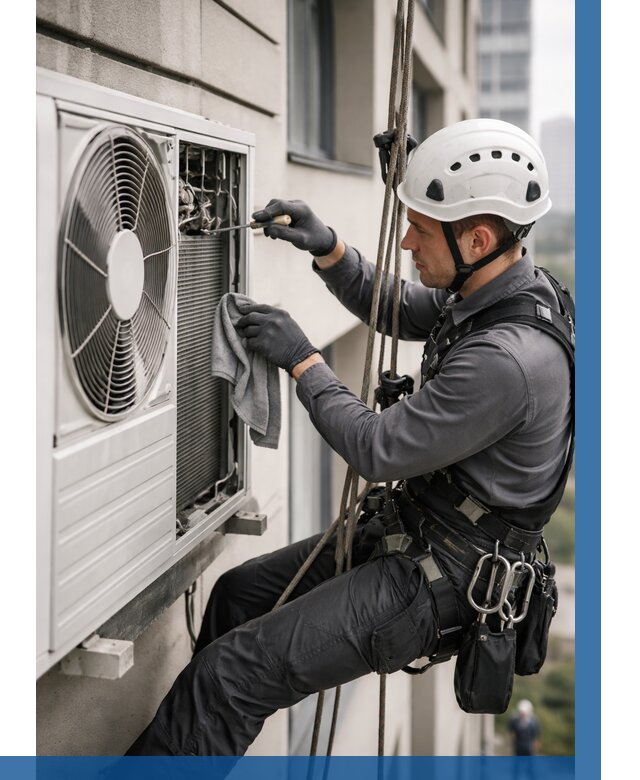 Обслуживание внешнего блока кондиционера в Северске от 2807 р.ВЫСОТНИК-Свк