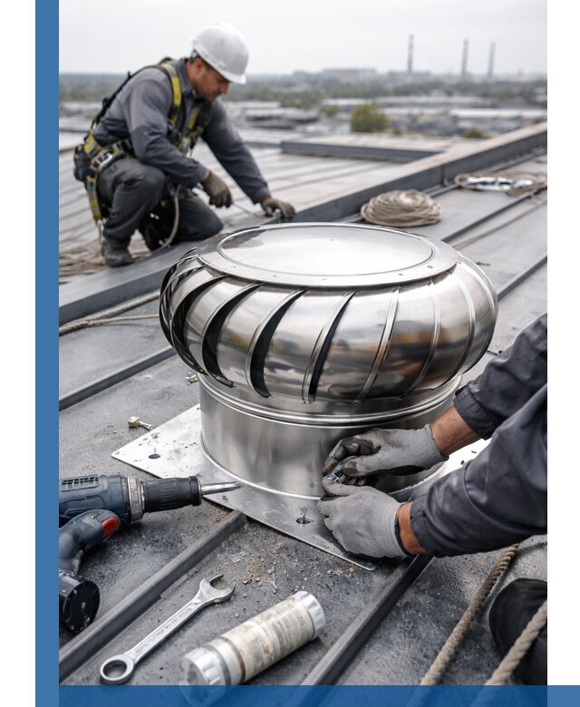 Установка дефлекторов на кровле в Северске профессионально