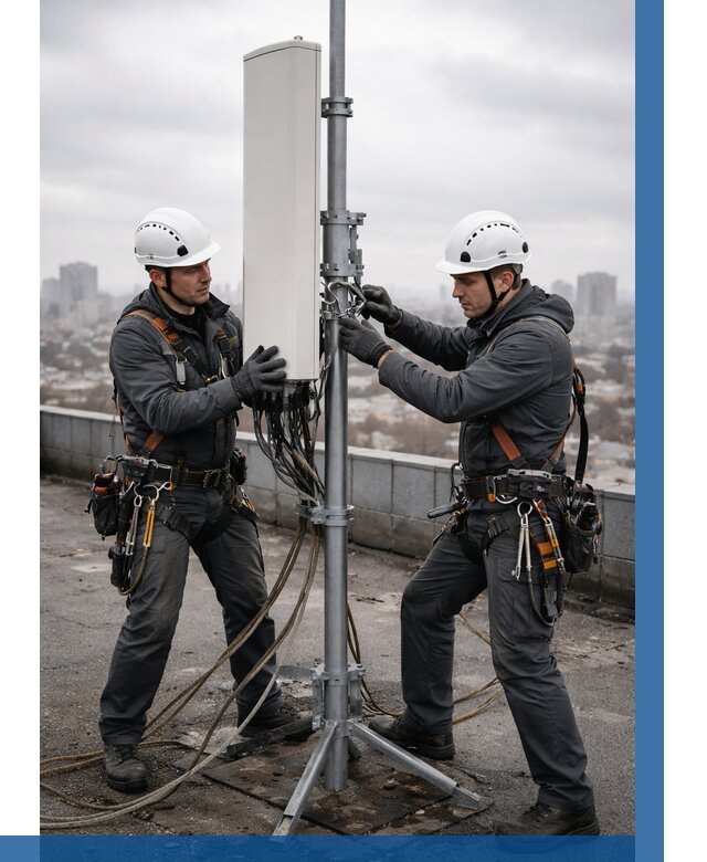 Монтаж антенн связи на крыше в Северске от 8836 р. | ВЫСОТНИК-Свк