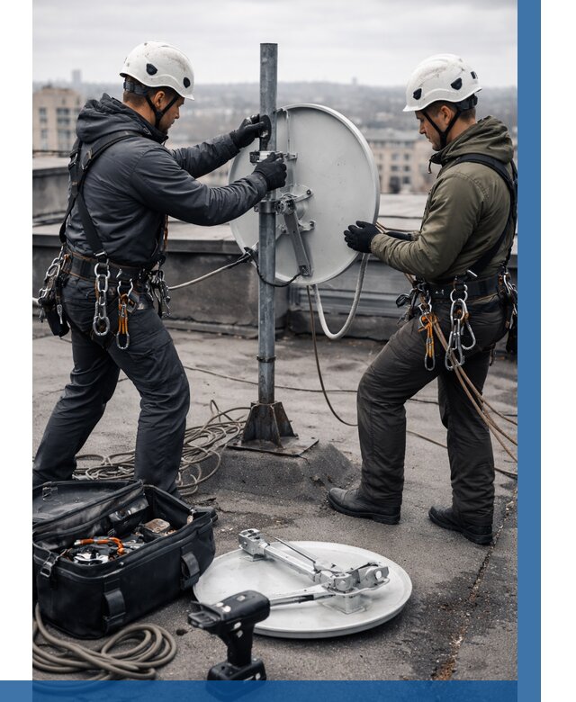 Демонтаж антенн на крыше в Северске от 4678 р. | ВЫСОТНИК-Свк