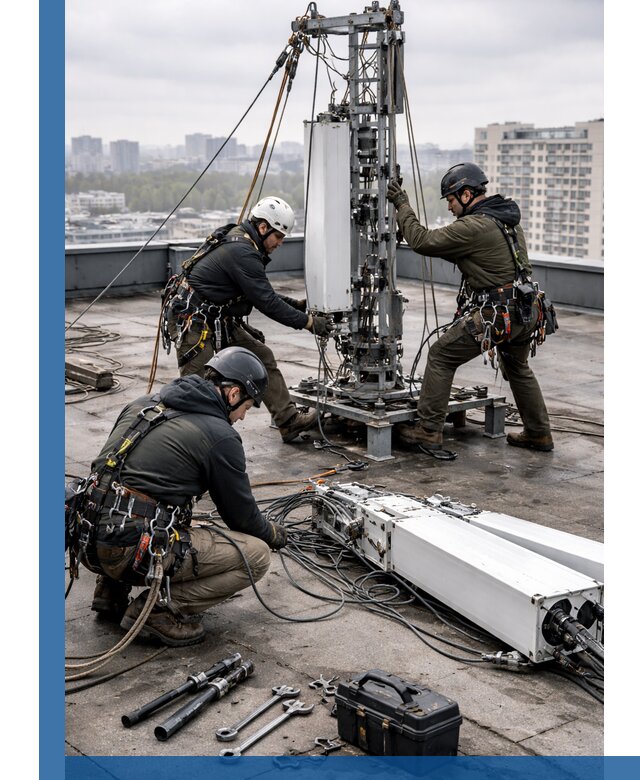 Демонтаж антенн на крыше зданий в Северске с гарантией