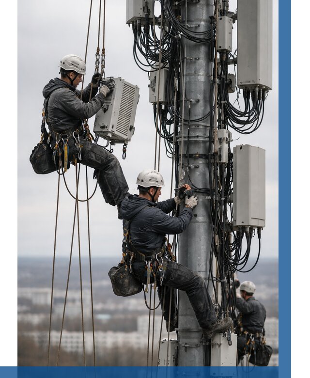 Монтаж оборудования связи на мачте в Северске от 7796 р. | ВЫСОТНИК-Свк