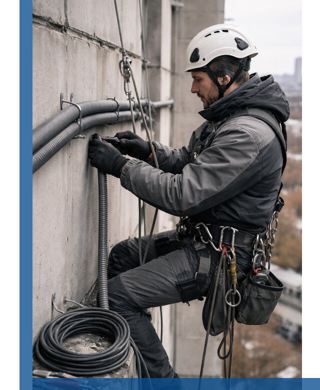 Профессиональный монтаж гофры для кабеля в Северске с гарантией