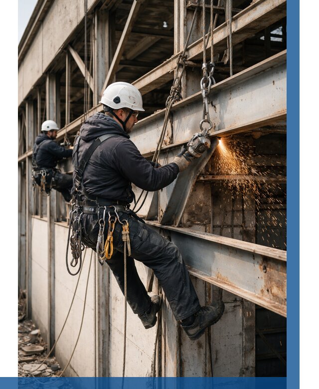 Демонтаж металлоконструкций на высоте в Северске от 6757р. |ВЫСОТНИК-Свк